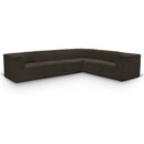  Manufacturer Color_Brown -- Ollie 128" Brown Boucle Fabric Upholstered 6 pc Modular Sectional IMAGE 1