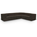 Meridian Ollie Brown Boucle Fabric Modular Sectional IMAGE 1