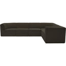  Manufacturer Color_Brown -- Ollie 128" Brown Boucle Fabric Upholstered 6 pc Modular Sectional IMAGE 4