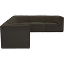 Meridian Ollie Brown Boucle Fabric Modular Sectional IMAGE 6