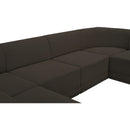  Manufacturer Color_Brown -- Ollie 158" Brown Boucle Fabric Upholstered 7 pc Modular Sectional IMAGE 10