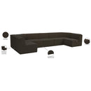  Manufacturer Color_Brown -- Ollie 158" Brown Boucle Fabric Upholstered 7 pc Modular Sectional IMAGE 14