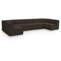  Manufacturer Color_Brown -- Ollie 158" Brown Boucle Fabric Upholstered 7 pc Modular Sectional IMAGE 1