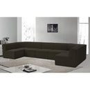  Manufacturer Color_Brown -- Ollie 158" Brown Boucle Fabric Upholstered 7 pc Modular Sectional IMAGE 2