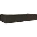  Manufacturer Color_Brown -- Ollie 158" Brown Boucle Fabric Upholstered 7 pc Modular Sectional IMAGE 4