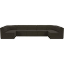 Meridian Ollie Brown Boucle Fabric Modular Sectional IMAGE 5