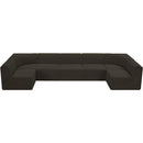 Meridian Ollie Brown Boucle Fabric Modular Sectional IMAGE 6