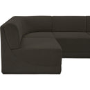  Manufacturer Color_Brown -- Ollie 158" Brown Boucle Fabric Upholstered 7 pc Modular Sectional IMAGE 9