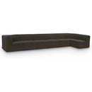  Manufacturer Color_Brown -- Ollie 188" Brown Boucle Fabric Upholstered 7 pc Modular Sectional IMAGE 1