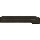 Meridian Ollie Brown Boucle Fabric Modular Sectional IMAGE 5
