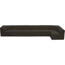  Manufacturer Color_Brown -- Ollie 188" Brown Boucle Fabric Upholstered 7 pc Modular Sectional IMAGE 6