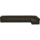 Meridian Ollie Brown Boucle Fabric Modular Sectional IMAGE 6