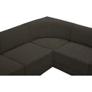  Manufacturer Color_Brown -- Ollie 128" Brown Boucle Fabric Upholstered 8 pc Modular Sectional IMAGE 10