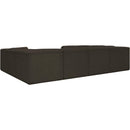  Manufacturer Color_Brown -- Ollie 128" Brown Boucle Fabric Upholstered 8 pc Modular Sectional IMAGE 4
