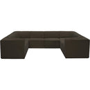 Manufacturer Color_Brown -- Ollie 128" Brown Boucle Fabric Upholstered 8 pc Modular Sectional IMAGE 5