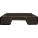 Meridian Ollie Brown Boucle Fabric Modular Sectional IMAGE 5
