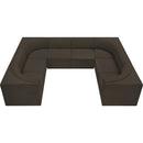 Meridian Ollie Brown Boucle Fabric Modular Sectional IMAGE 6