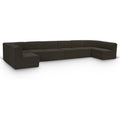  Manufacturer Color_Brown -- Ollie 188" Brown Boucle Fabric Upholstered 8 pc Modular Sectional IMAGE 1