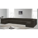  Manufacturer Color_Brown -- Ollie 188" Brown Boucle Fabric Upholstered 8 pc Modular Sectional IMAGE 2