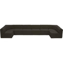 Meridian Ollie Brown Boucle Fabric Modular Sectional IMAGE 5