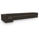 Meridian Ollie Brown Boucle Fabric Modular Sectional IMAGE 1