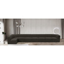 Meridian Ollie Brown Boucle Fabric Modular Sectional IMAGE 2