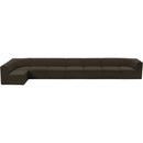 Meridian Ollie Brown Boucle Fabric Modular Sectional IMAGE 5