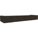 Meridian Ollie Brown Boucle Fabric Modular Sectional IMAGE 4