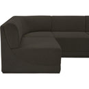 Meridian Ollie Brown Boucle Fabric Modular Sectional IMAGE 9