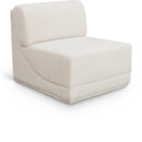 Manufacturer Color_Cream -- Ollie Cream Boucle Fabric Upholstered Modular Armless Chair IMAGE 1