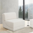 Meridian Ollie Cream Boucle Fabric Armless IMAGE 2