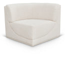  Manufacturer Color_Cream -- Ollie Cream Boucle Fabric Upholstered Modular Corner Chair IMAGE 1