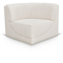 Meridian Ollie Cream Boucle Fabric Corner IMAGE 1
