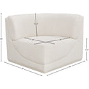  Manufacturer Color_Cream -- Ollie Cream Boucle Fabric Upholstered Modular Corner Chair IMAGE 8