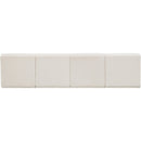  Manufacturer Color_Cream -- Ollie 120" Cream Boucle Fabric Upholstered 4 pc Armless Modular Sofa IMAGE 3