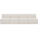 Meridian Ollie Cream Boucle Fabric Modular Sofa IMAGE 4
