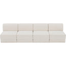 Meridian Ollie Cream Boucle Fabric Modular Sofa IMAGE 5