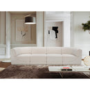  Manufacturer Color_Cream -- Ollie 128" Cream Boucle Fabric Upholstered 4 pc Modular Sofa IMAGE 2