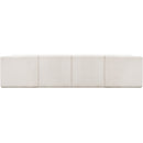  Manufacturer Color_Cream -- Ollie 128" Cream Boucle Fabric Upholstered 4 pc Modular Sofa IMAGE 3
