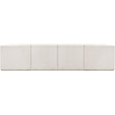 Meridian Ollie Cream Boucle Fabric Modular Sofa IMAGE 3