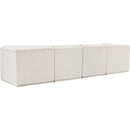  Manufacturer Color_Cream -- Ollie 128" Cream Boucle Fabric Upholstered 4 pc Modular Sofa IMAGE 4