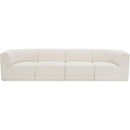  Manufacturer Color_Cream -- Ollie 128" Cream Boucle Fabric Upholstered 4 pc Modular Sofa IMAGE 5