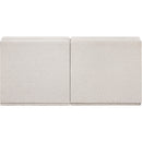  Manufacturer Color_Cream -- Ollie 60" Cream Boucle Fabric Upholstered 2 pc Armless Modular Loveseat IMAGE 3