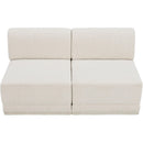Meridian Ollie Cream Boucle Fabric Modular Sofa IMAGE 5