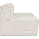  Manufacturer Color_Cream -- Ollie 60" Cream Boucle Fabric Upholstered 2 pc Armless Modular Loveseat IMAGE 6