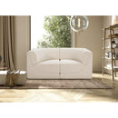  Manufacturer Color_Cream -- Ollie 68" Cream Boucle Fabric Upholstered 2 pc Modular Loveseat IMAGE 2
