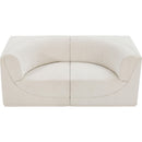 Meridian Ollie Cream Boucle Fabric Modular Sofa IMAGE 6