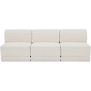 Meridian Ollie Cream Boucle Fabric Modular Sofa IMAGE 4
