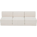 Meridian Ollie Cream Boucle Fabric Modular Sofa IMAGE 5