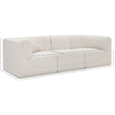  Manufacturer Color_Cream -- Ollie 98" Cream Boucle Fabric Upholstered 3 pc Modular Sofa IMAGE 12